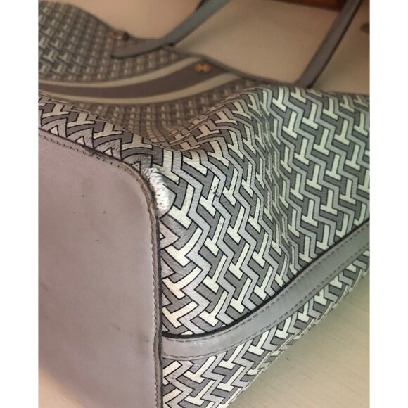 TORY BURCH Tote Bag French Gray T Zag - Picture 9 of 15